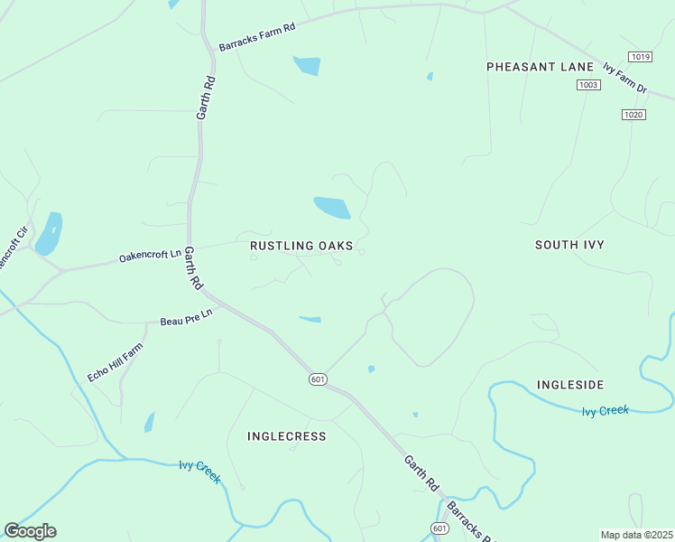 map of restaurants, bars, coffee shops, grocery stores, and more near 1055 Rustling Oaks Drive in Charlottesville