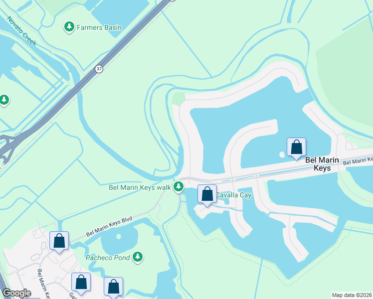 map of restaurants, bars, coffee shops, grocery stores, and more near 53 Montego Key in Novato