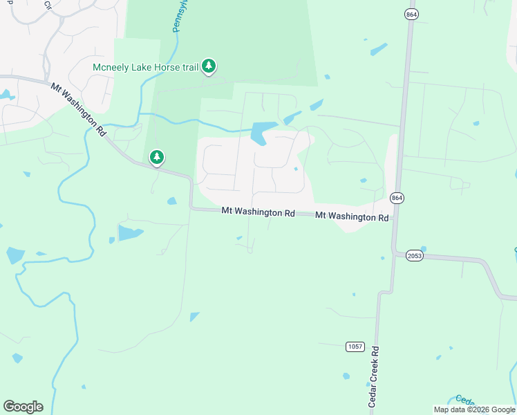 map of restaurants, bars, coffee shops, grocery stores, and more near 7103 Mount Washington Road in Louisville