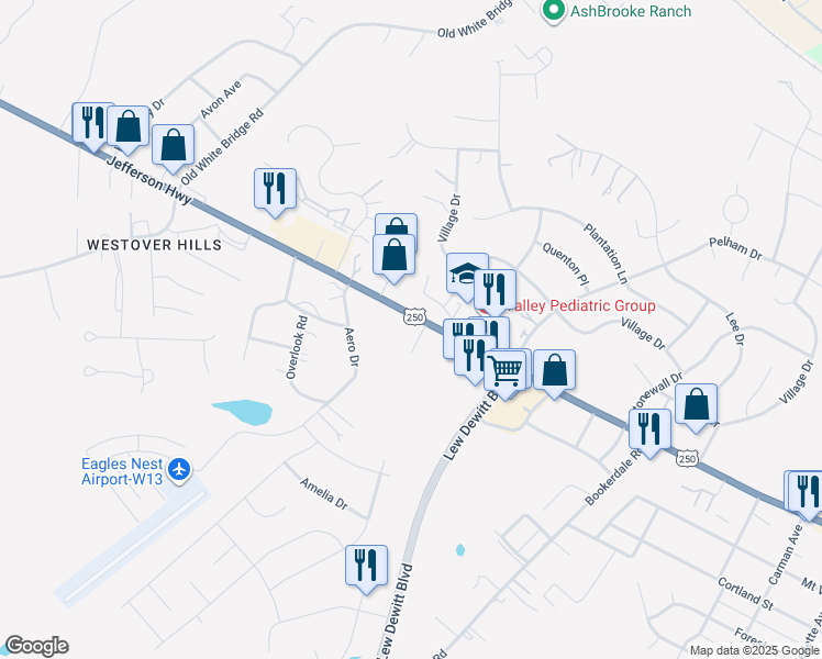 map of restaurants, bars, coffee shops, grocery stores, and more near 15 Boyington Boulevard in Waynesboro