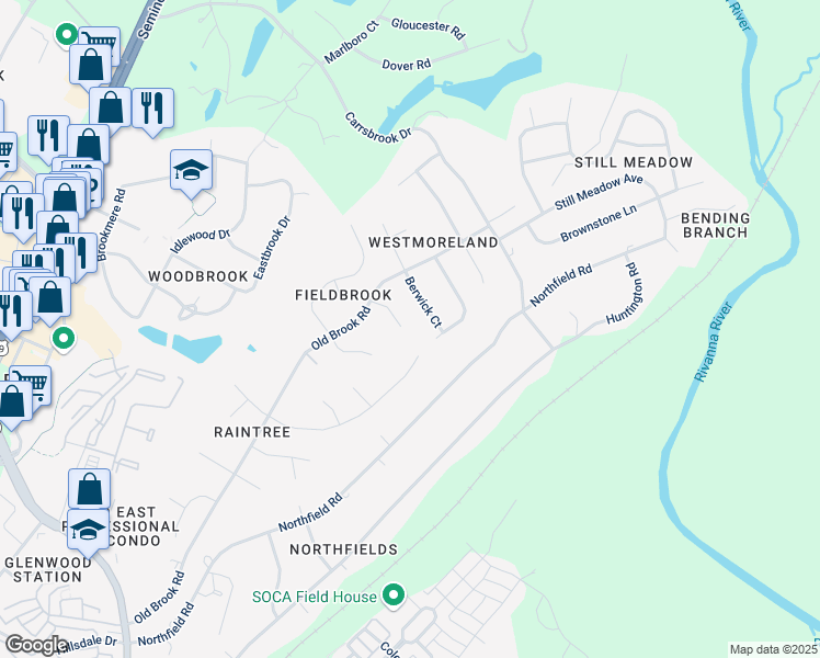 map of restaurants, bars, coffee shops, grocery stores, and more near 1224 Bixham Lane in Charlottesville