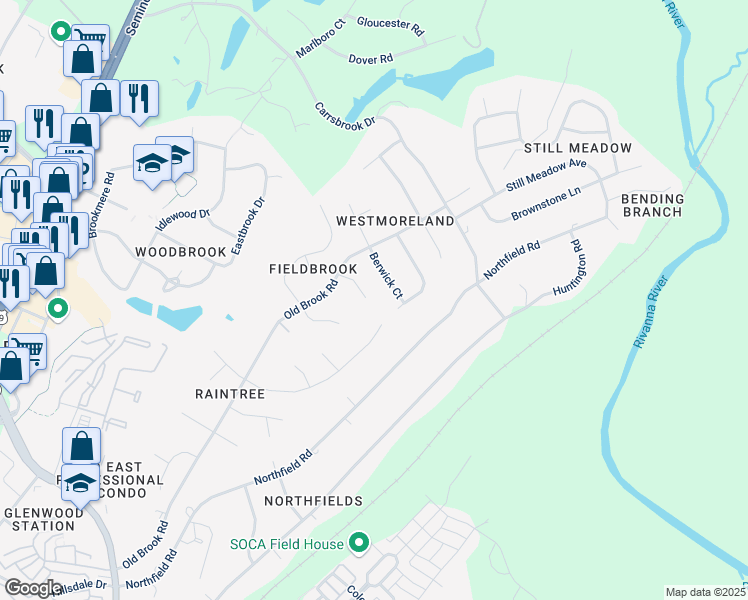 map of restaurants, bars, coffee shops, grocery stores, and more near 1224 Bixham Lane in Charlottesville