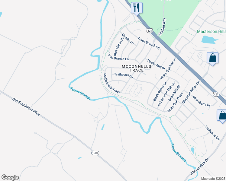 map of restaurants, bars, coffee shops, grocery stores, and more near 3000 Leestown Road in Lexington