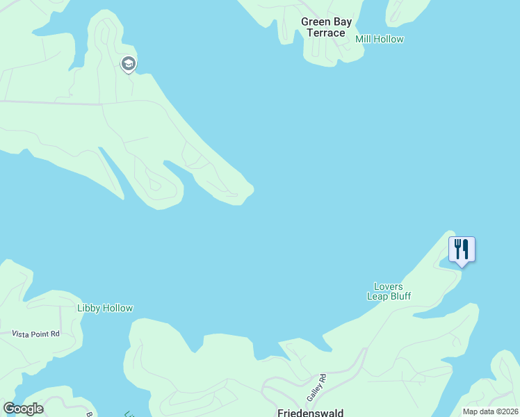 map of restaurants, bars, coffee shops, grocery stores, and more near 12 Vermillion Lane in Camdenton