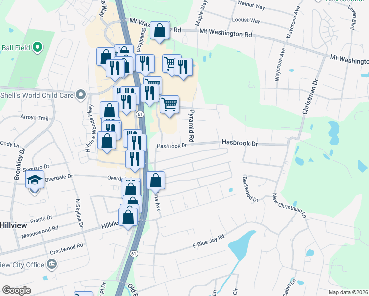 map of restaurants, bars, coffee shops, grocery stores, and more near 68 2nd Street in Louisville