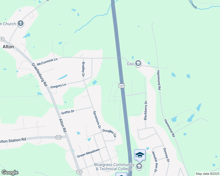 map of restaurants, bars, coffee shops, grocery stores, and more near 1015 Northwood Loop in Lawrenceburg