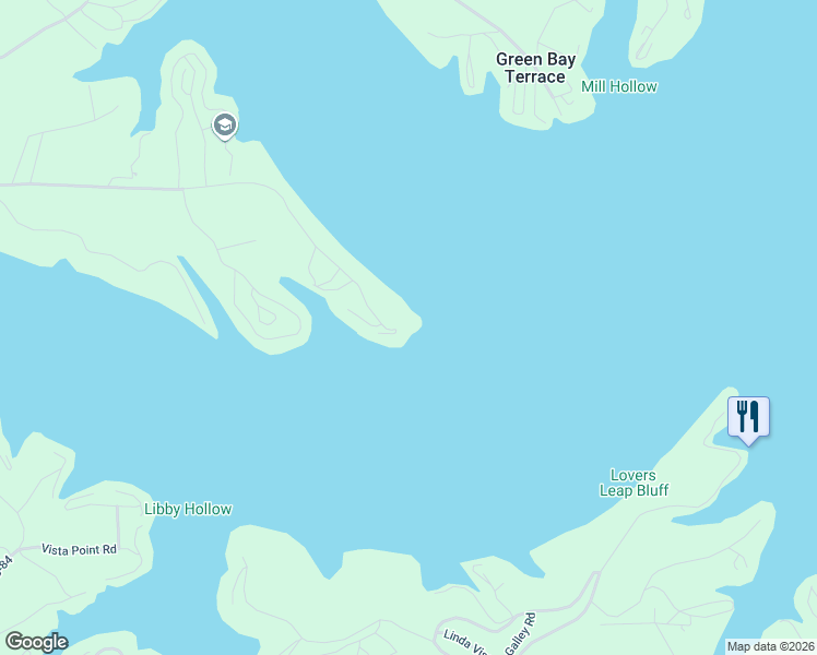 map of restaurants, bars, coffee shops, grocery stores, and more near 2-98 Vermillion Lane in Camdenton