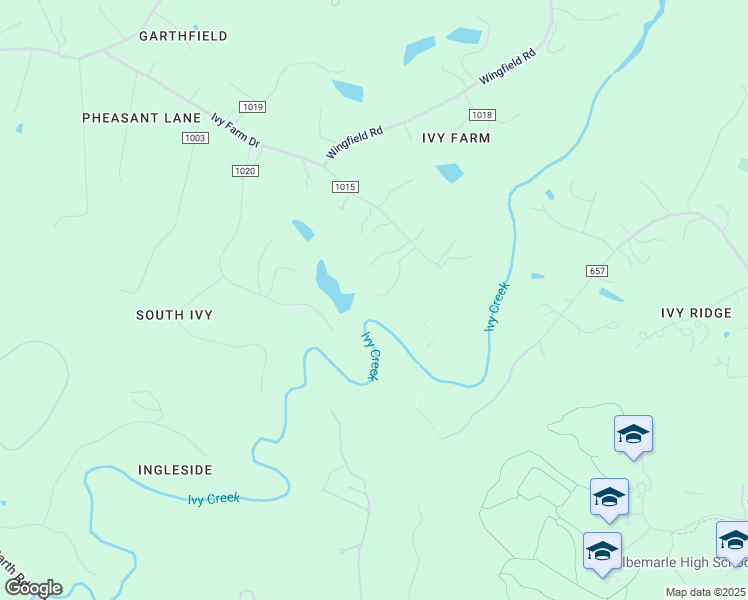 map of restaurants, bars, coffee shops, grocery stores, and more near 445 Ivy Farm Drive in Charlottesville