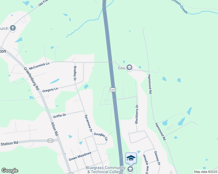 map of restaurants, bars, coffee shops, grocery stores, and more near 1062 Northwood Loop in Lawrenceburg