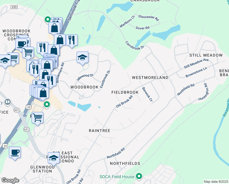 map of restaurants, bars, coffee shops, grocery stores, and more near 1748 Hearthglow Lane in Charlottesville