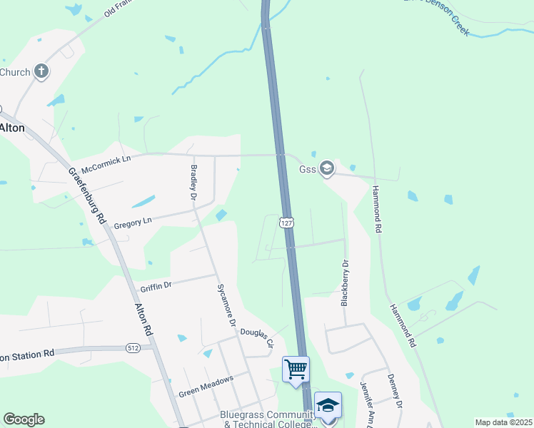 map of restaurants, bars, coffee shops, grocery stores, and more near 1062 Northwood Loop in Lawrenceburg