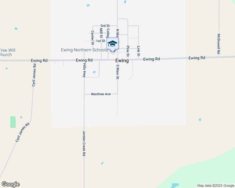map of restaurants, bars, coffee shops, grocery stores, and more near 326 South Main Street in Ewing