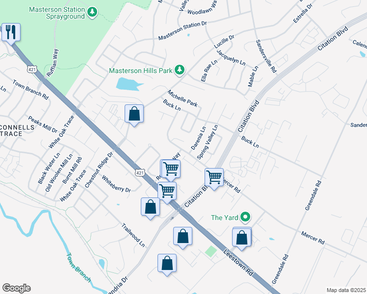 map of restaurants, bars, coffee shops, grocery stores, and more near 236 Shell Ct in Lexington