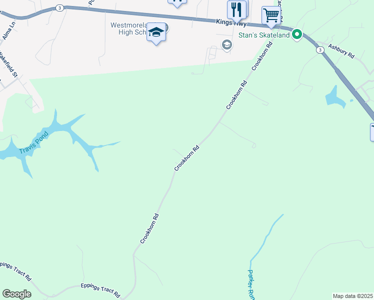 map of restaurants, bars, coffee shops, grocery stores, and more near 724 Crookhorn Road in Montross