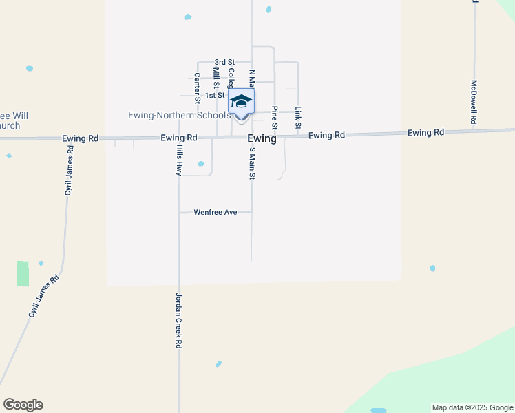 map of restaurants, bars, coffee shops, grocery stores, and more near 326-598 South Main Street in Ewing