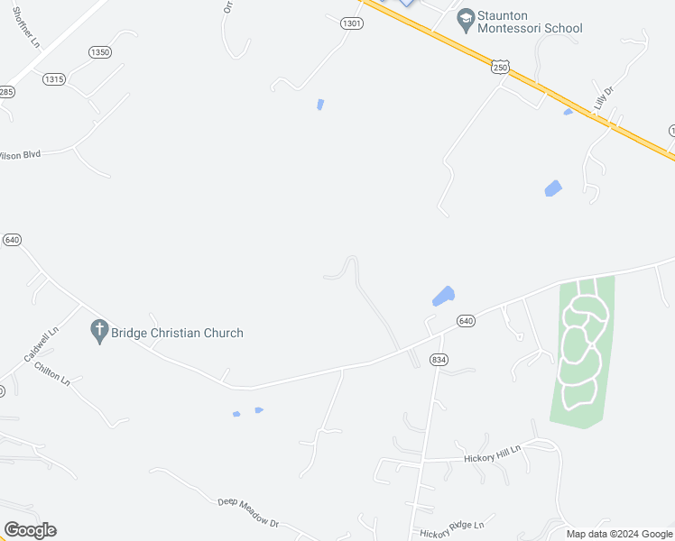 map of restaurants, bars, coffee shops, grocery stores, and more near 1588 Goose Creek Road in Fishersville