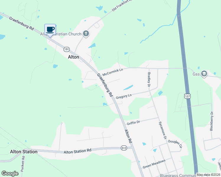 map of restaurants, bars, coffee shops, grocery stores, and more near 1500 Graefenburg Road in Lawrenceburg