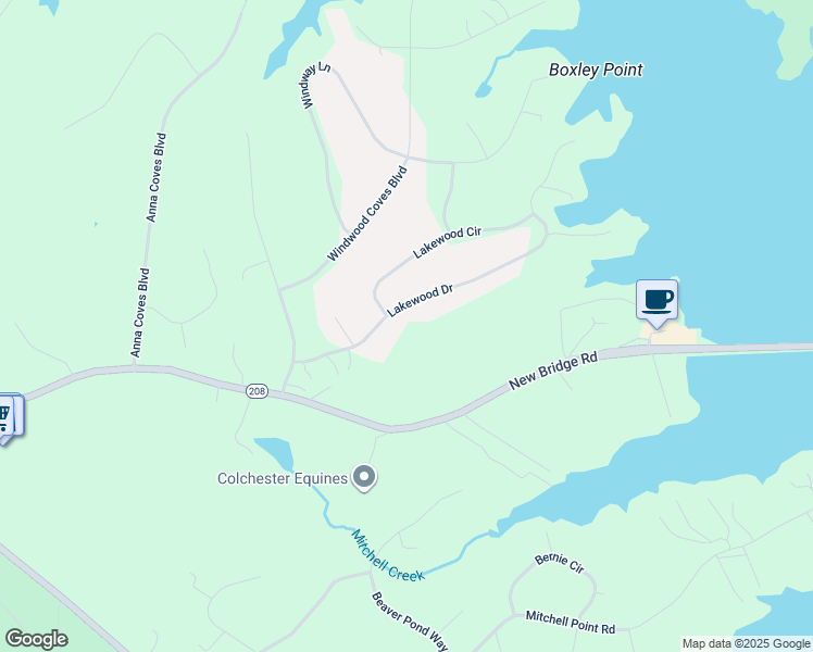 map of restaurants, bars, coffee shops, grocery stores, and more near 248 Lakewood Drive in Mineral