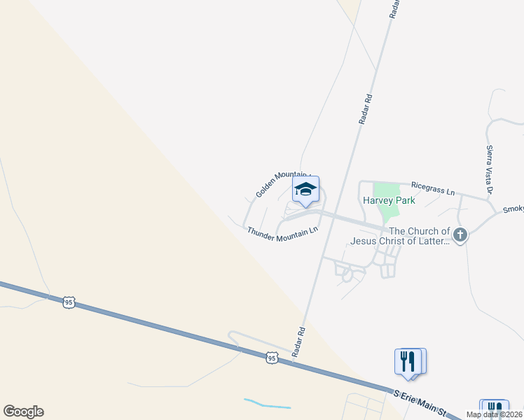 map of restaurants, bars, coffee shops, grocery stores, and more near 3511 Seibert Mountain Court in Tonopah