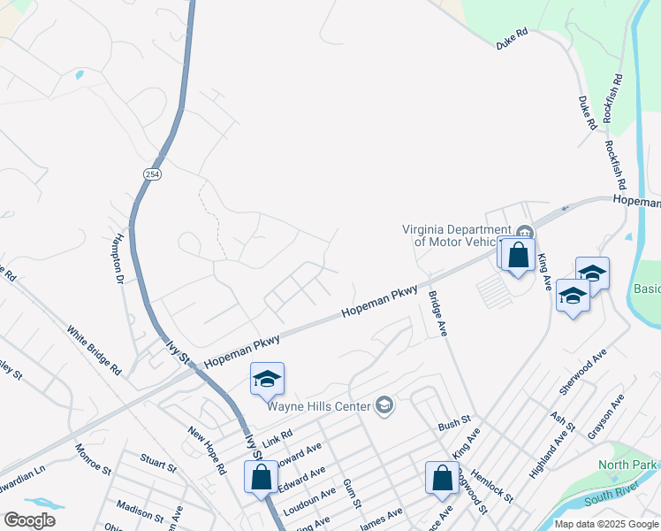 map of restaurants, bars, coffee shops, grocery stores, and more near 409 Willowshire Court in Waynesboro