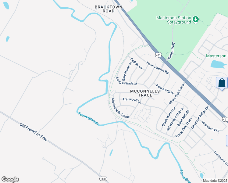 map of restaurants, bars, coffee shops, grocery stores, and more near 384 McConnells Trace in Lexington