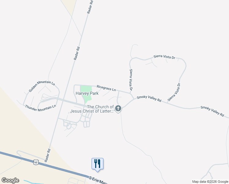 map of restaurants, bars, coffee shops, grocery stores, and more near 1600 Shadscale Court in Tonopah