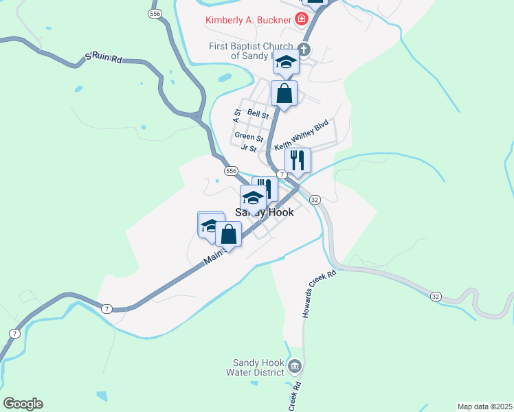 map of restaurants, bars, coffee shops, grocery stores, and more near in Sandy Hook