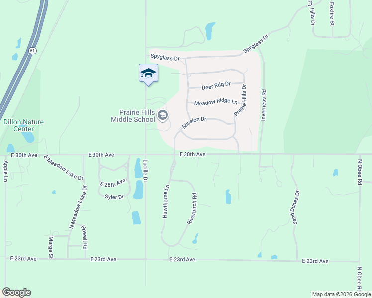 map of restaurants, bars, coffee shops, grocery stores, and more near 3877-4019 East 30th Avenue in Hutchinson