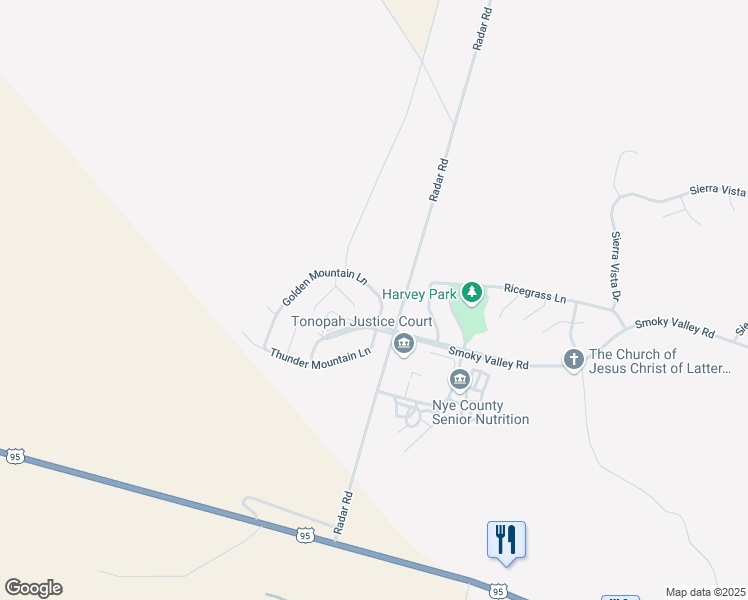 map of restaurants, bars, coffee shops, grocery stores, and more near 3203 Golden Mountain Lane in Tonopah