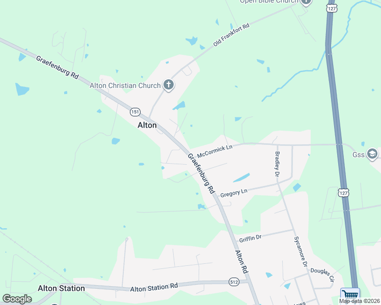 map of restaurants, bars, coffee shops, grocery stores, and more near 1100 Queens Way in Lawrenceburg