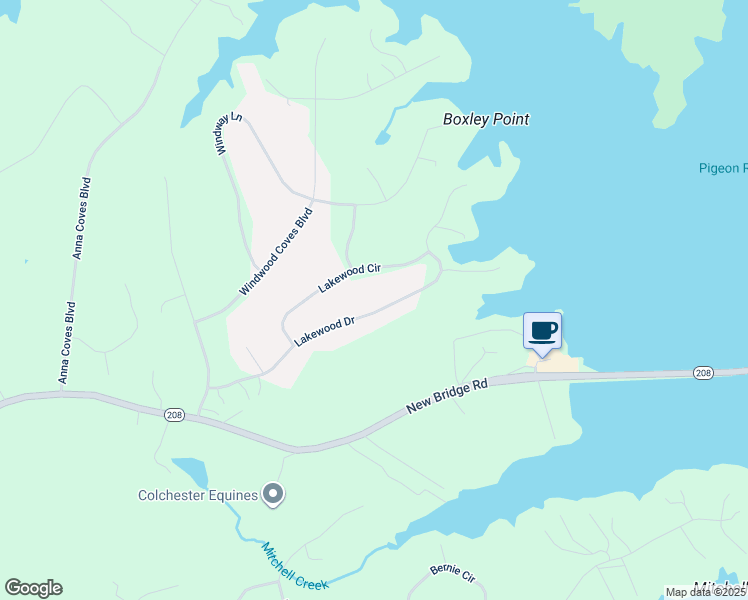 map of restaurants, bars, coffee shops, grocery stores, and more near 461 Lakewood Drive in Mineral