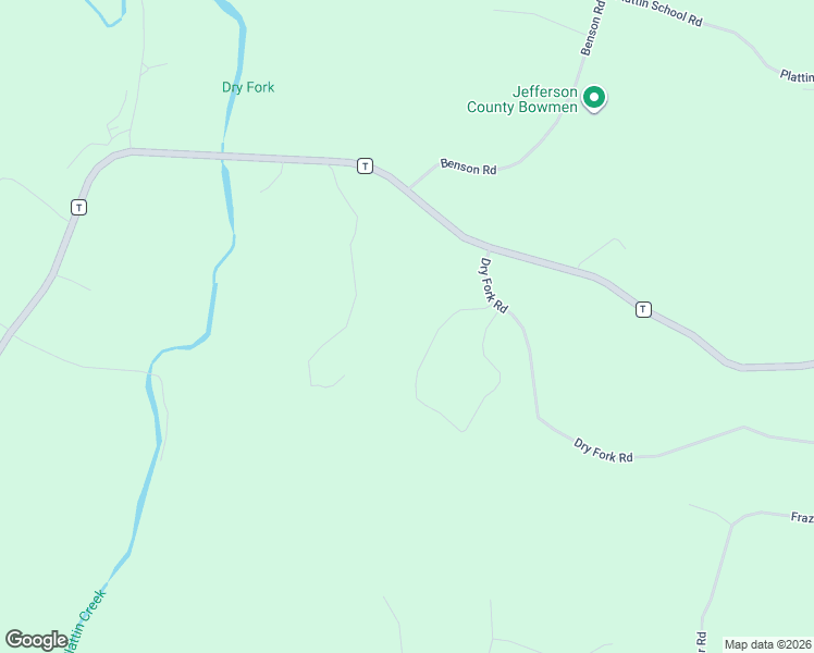 map of restaurants, bars, coffee shops, grocery stores, and more near 14560 Dry Fork Road in Festus