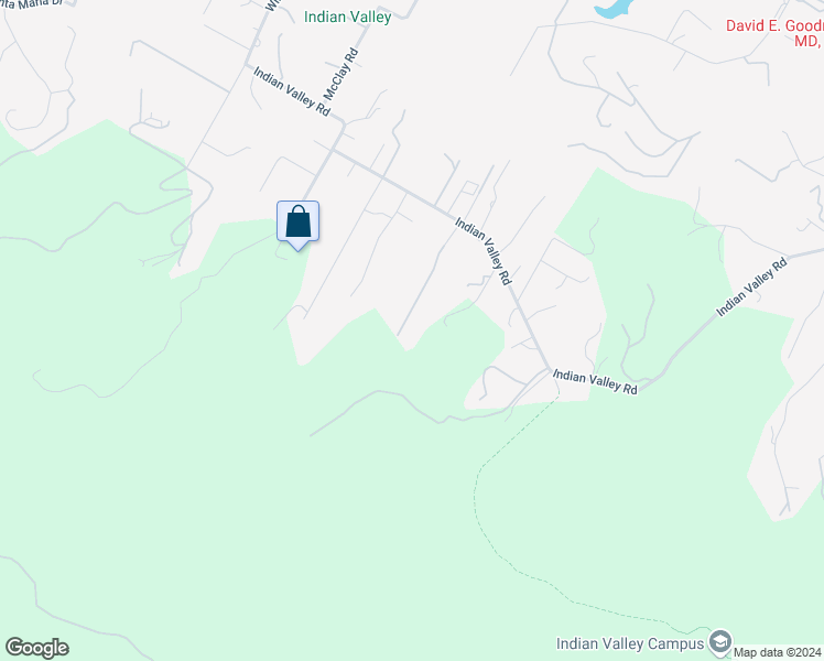 map of restaurants, bars, coffee shops, grocery stores, and more near 55 Wildwood Lane in Novato