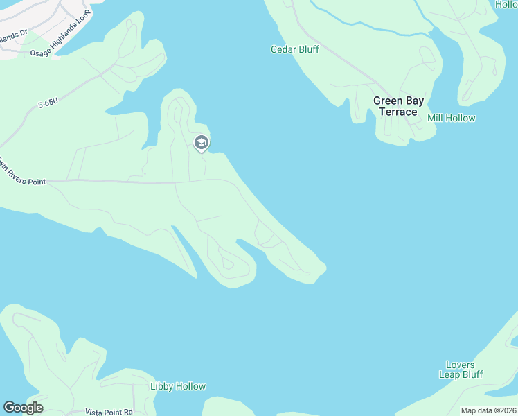 map of restaurants, bars, coffee shops, grocery stores, and more near 2817-2899 Twin Rivers Point in Camdenton