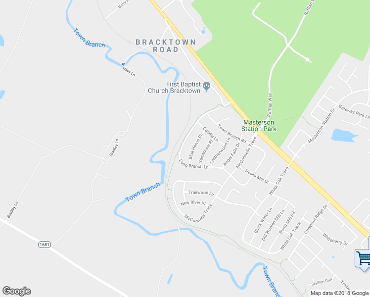 map of restaurants, bars, coffee shops, grocery stores, and more near 232 Long Branch Lane in Lexington