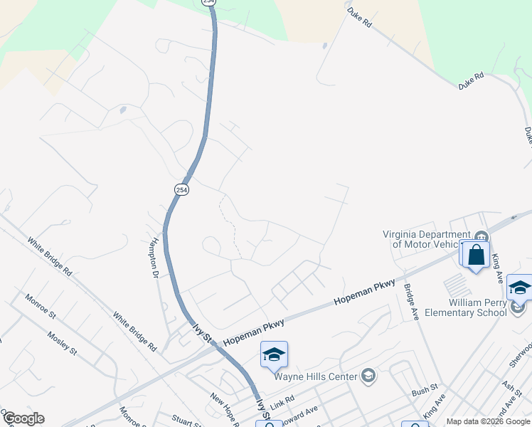 map of restaurants, bars, coffee shops, grocery stores, and more near 233 Claybrook Drive in Waynesboro