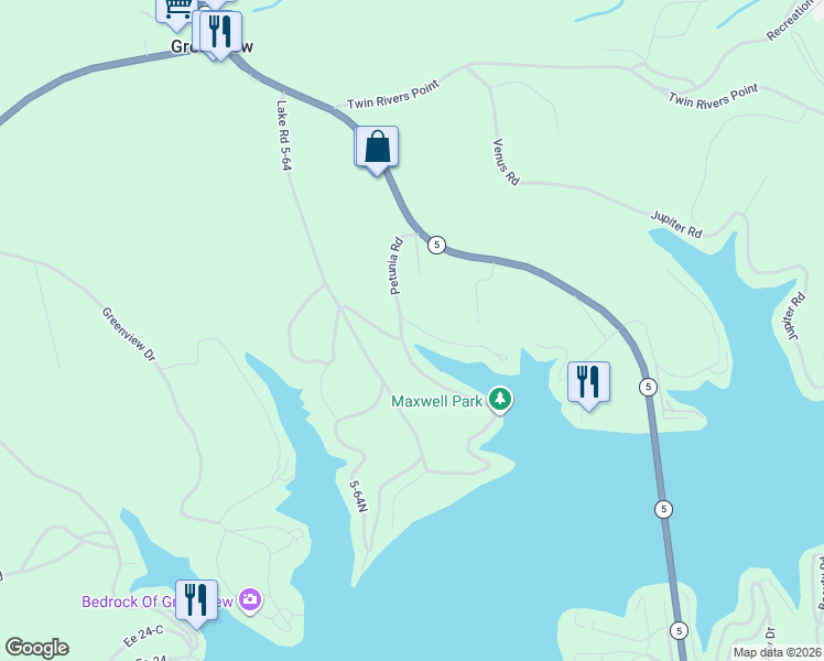 map of restaurants, bars, coffee shops, grocery stores, and more near 187 Ramp Road in Camdenton