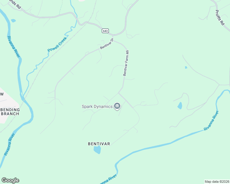 map of restaurants, bars, coffee shops, grocery stores, and more near 1848 Bentivar Farm Road in Charlottesville