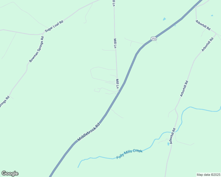 map of restaurants, bars, coffee shops, grocery stores, and more near 313 Mill Lane in Staunton