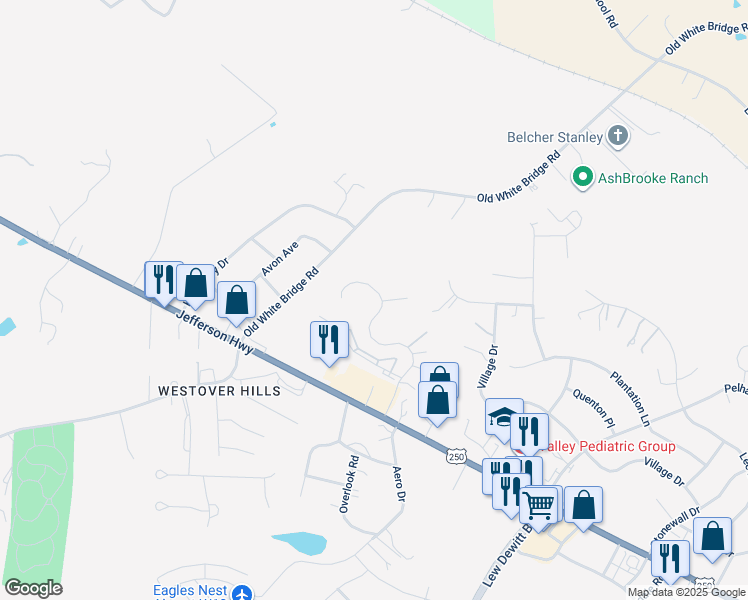 map of restaurants, bars, coffee shops, grocery stores, and more near 152 Nottingham Lane in Waynesboro