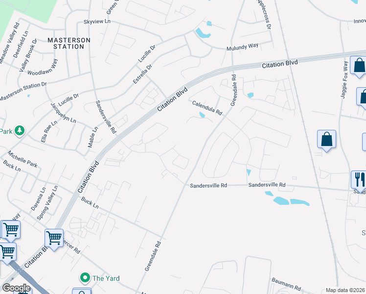 map of restaurants, bars, coffee shops, grocery stores, and more near 745 Greendale Rd in Lexington