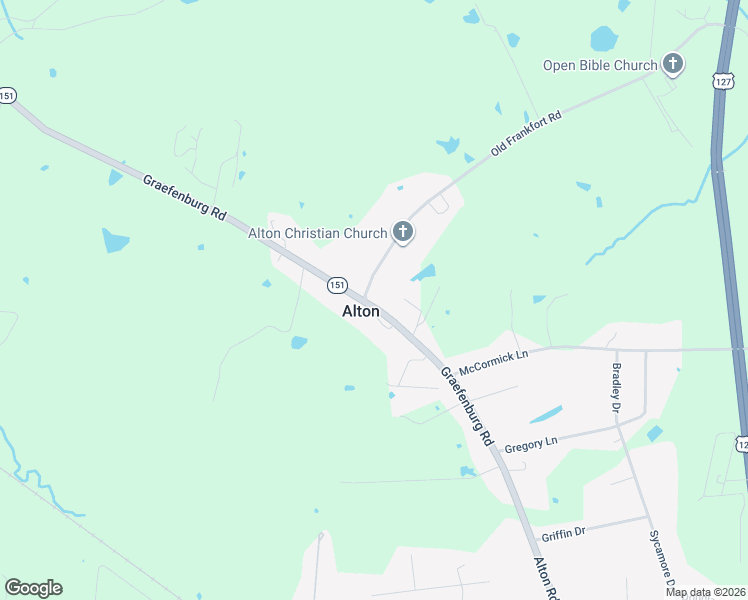 map of restaurants, bars, coffee shops, grocery stores, and more near 1654 Alton Road in Lawrenceburg