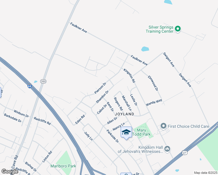 map of restaurants, bars, coffee shops, grocery stores, and more near 2365 Shandon Drive in Lexington
