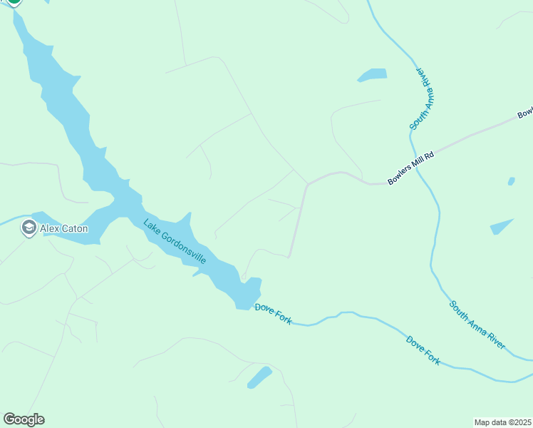 map of restaurants, bars, coffee shops, grocery stores, and more near 1068 Bowlers Mill Road in Gordonsville