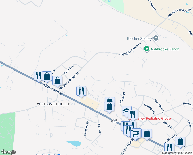 map of restaurants, bars, coffee shops, grocery stores, and more near 4 Christopher Court in Waynesboro