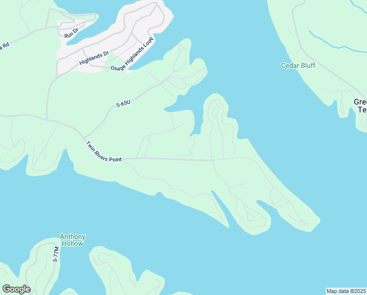 map of restaurants, bars, coffee shops, grocery stores, and more near Lake Road 5-65 in Camdenton