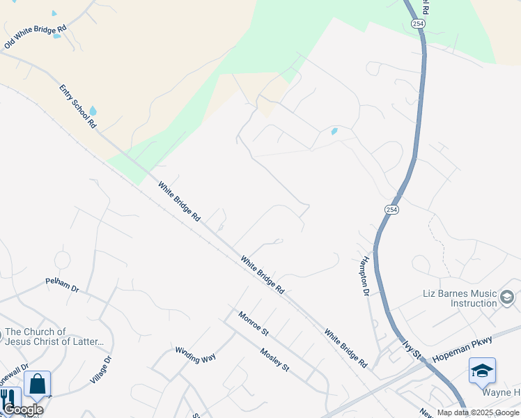 map of restaurants, bars, coffee shops, grocery stores, and more near 141 Tomasville Drive in Waynesboro