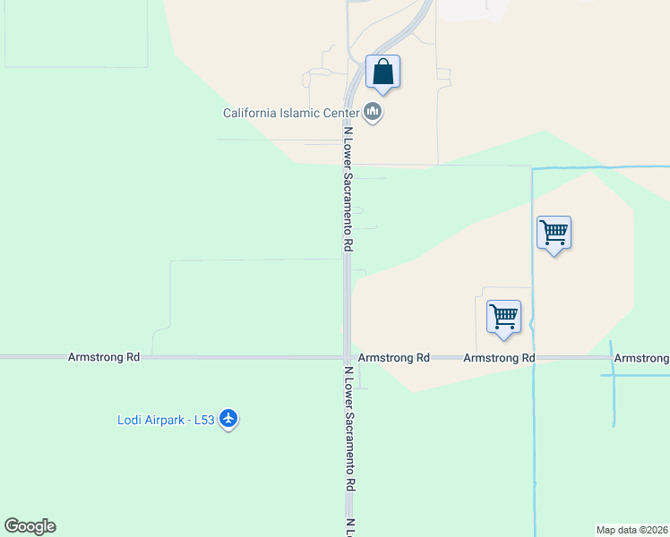map of restaurants, bars, coffee shops, grocery stores, and more near 12373 North Lower Sacramento Road in Lodi