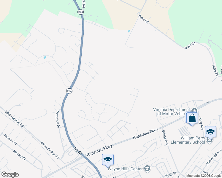 map of restaurants, bars, coffee shops, grocery stores, and more near 237 Claybrook Drive in Waynesboro