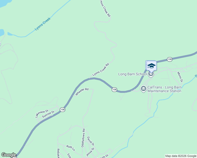 map of restaurants, bars, coffee shops, grocery stores, and more near Sonora Pass Hwy in Long Barn